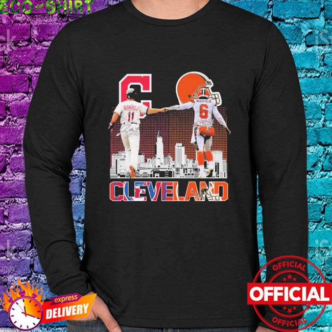 Cleveland indians josé ramírez Cleveland browns baker mayfield city  signatures Shirt, hoodie, sweater, long sleeve and tank top