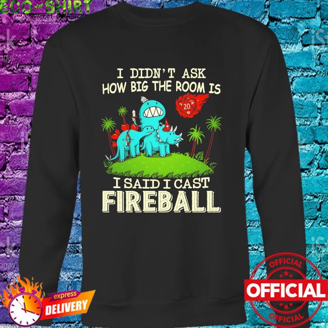 I Didn T Ask How Big The Room Is Is Said I Cast Fireball Shirt Hoodie Sweater Long Sleeve And Tank Top