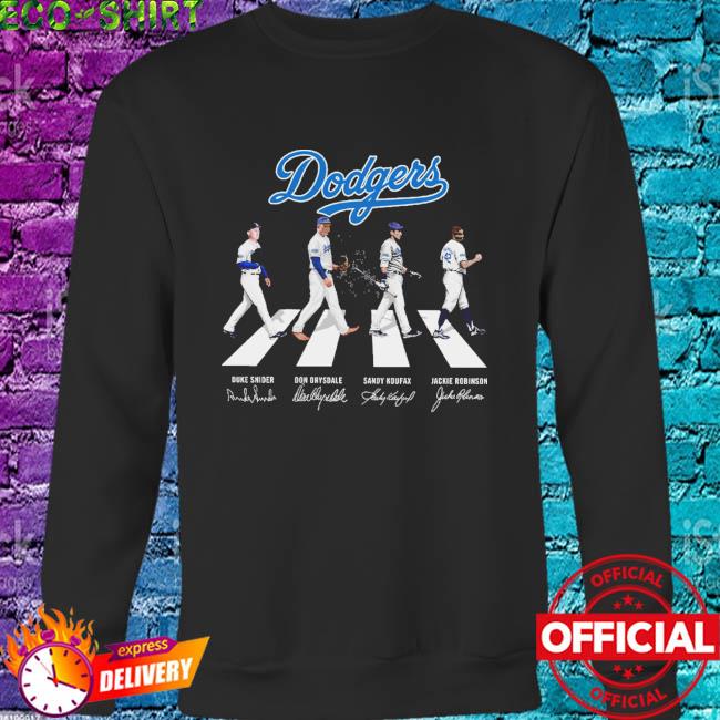 The Dodgers abbey road signatures T-shirt, hoodie, tank top, sweater and  long sleeve t-shirt