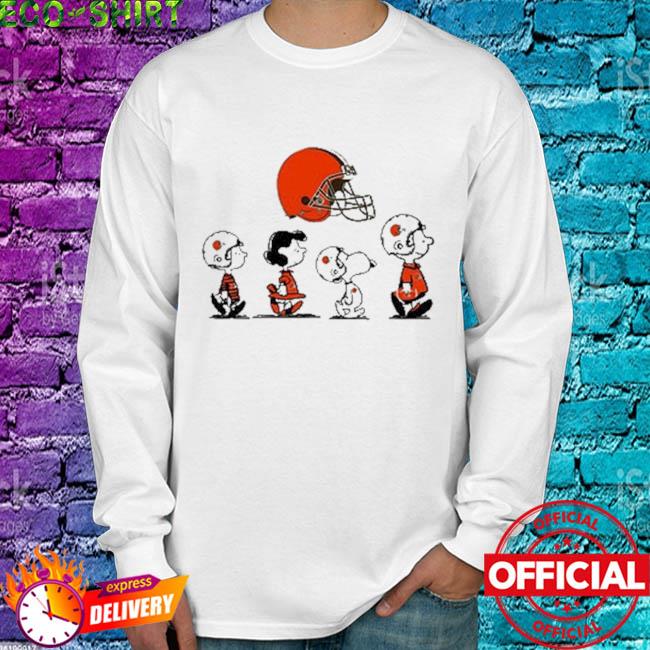 Official cleveland Browns Charlie Brown Snoopy Cleveland Browns T