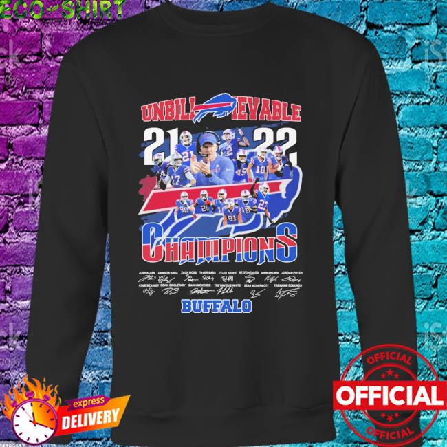 Buffalo Bills 2021 2022 Unbullyable Champions signatures shirt