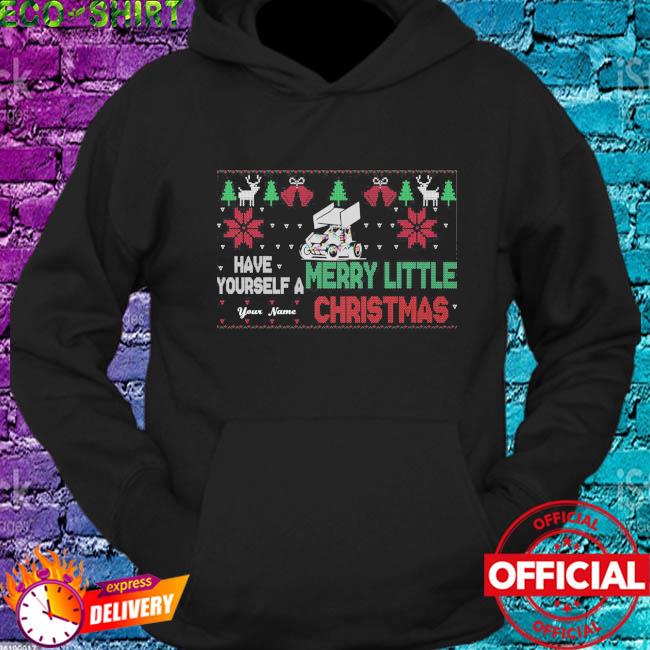 Wxf Womens Merry Little Christmas Classic Jogging Ash Hoodies 