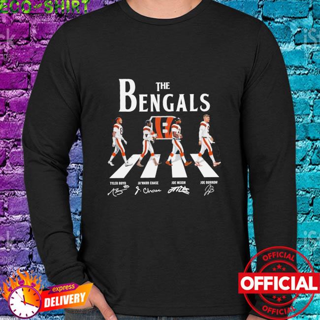 Premium official The Cincinnati Bengals Abbey Road Signatures Shirt,  hoodie, sweater, long sleeve and tank top