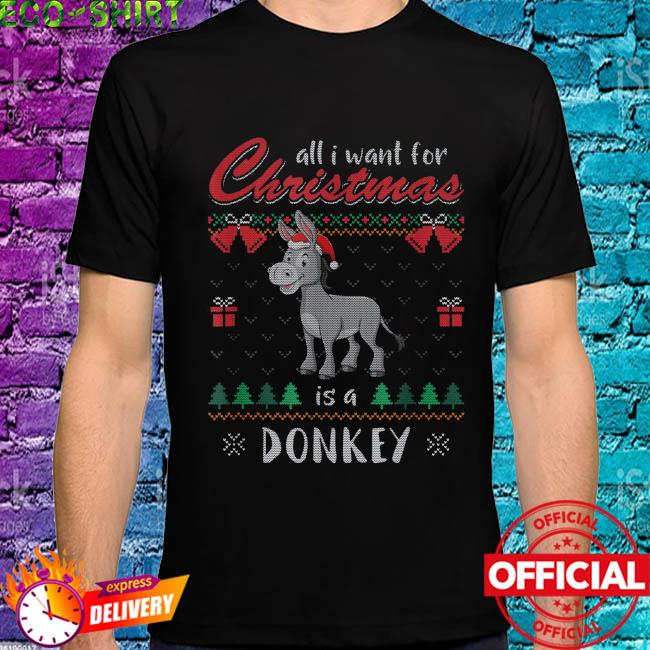 donkey christmas sweater