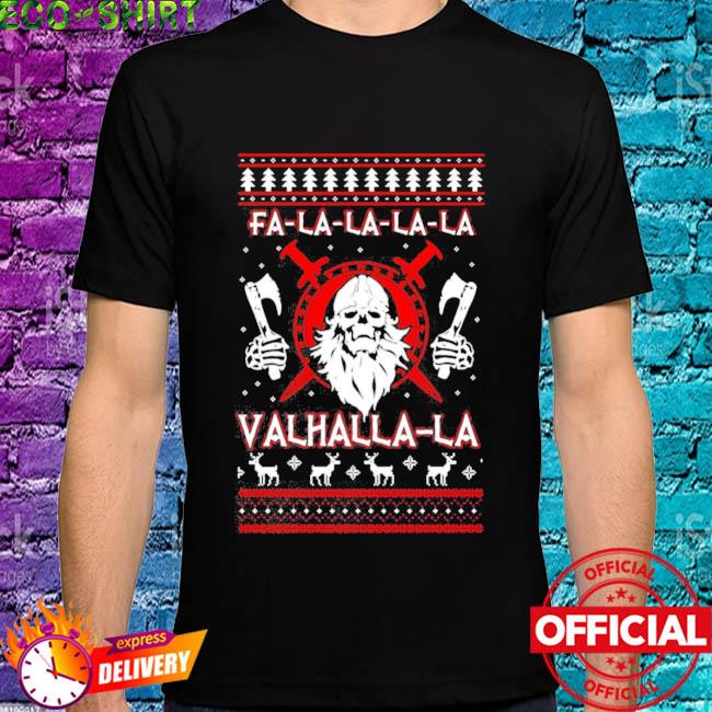 Chandail laid de Noël viking et Fa-La-La-La Valhalla Sweatshirt