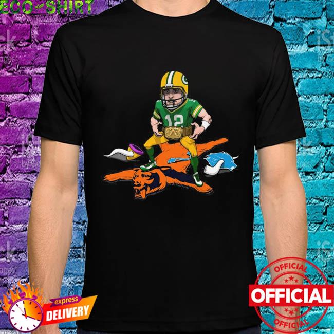 Green Bay Packers Aaron Rodgers on Bears Vikings and Lions shirt