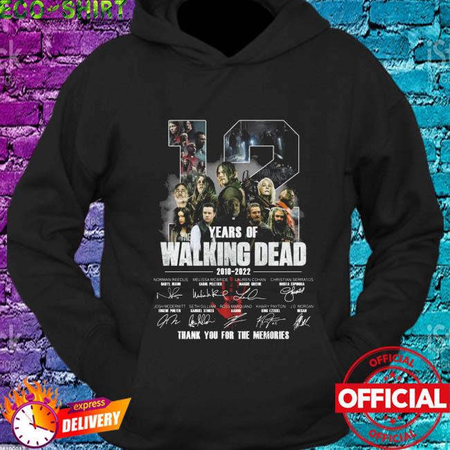 The Walking Dead 12 Years 2010 - 2022 Thank You For The Memories T-Shirt -  TeeNavi