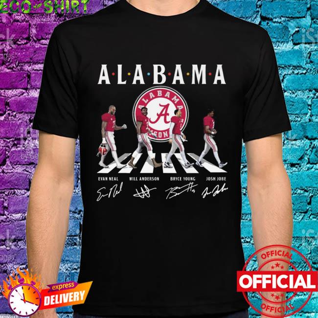 Alabama Crimson Tide Abbey Road Evan Neal Will Anderson signatures shirt,  hoodie, sweater, long sleeve and tank top