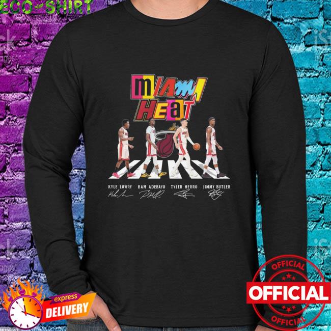 The Miami Heat Abbey Road Kyle Lowry Bam Ado Tyler Herro And Jimmy  Butler Signatures Shirt, hoodie, sweater, long sleeve and tank top