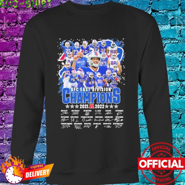 Official Buffalo Bills AFC East division champions 2021 2022 signatures  shirt, hoodie, sweater, long sleeve and tank top