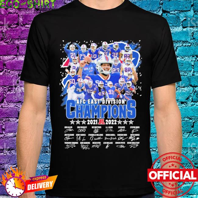 Official Buffalo Bills AFC East division champions 2021 2022 signatures  shirt, hoodie, sweater, long sleeve and tank top