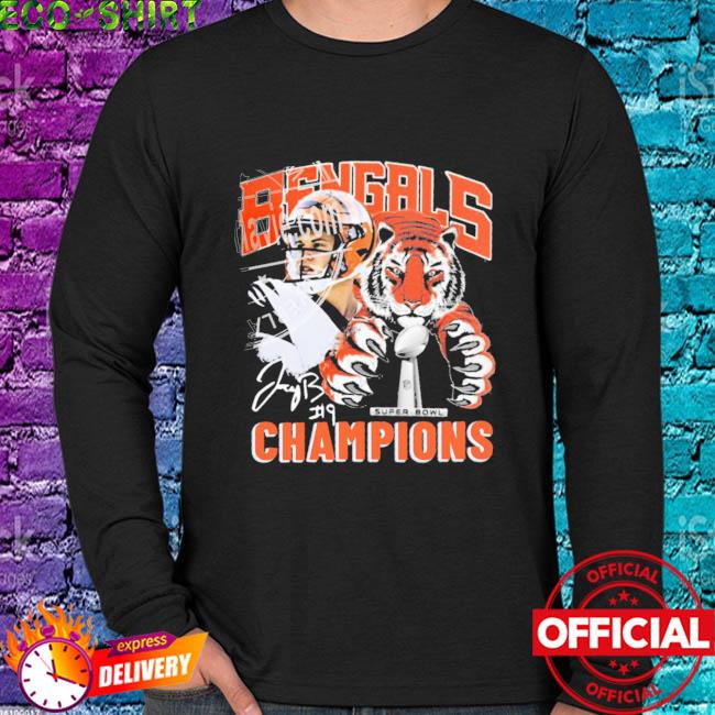 Official cincinnati Bengals 9 Joe Burrow Super Bowl Champions Shirt,  hoodie, sweater, long sleeve and tank top