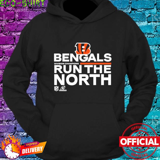 We run the north cincinnati bengals back to back division champs shirt,  hoodie, sweater, long sleeve and tank top