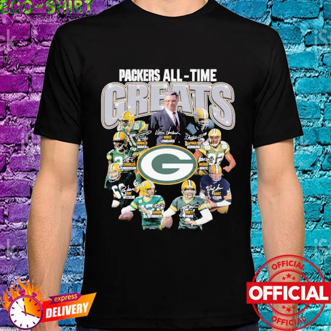 Green Bay Packers all time greats signatures shirt, hoodie, sweater, long  sleeve and tank top