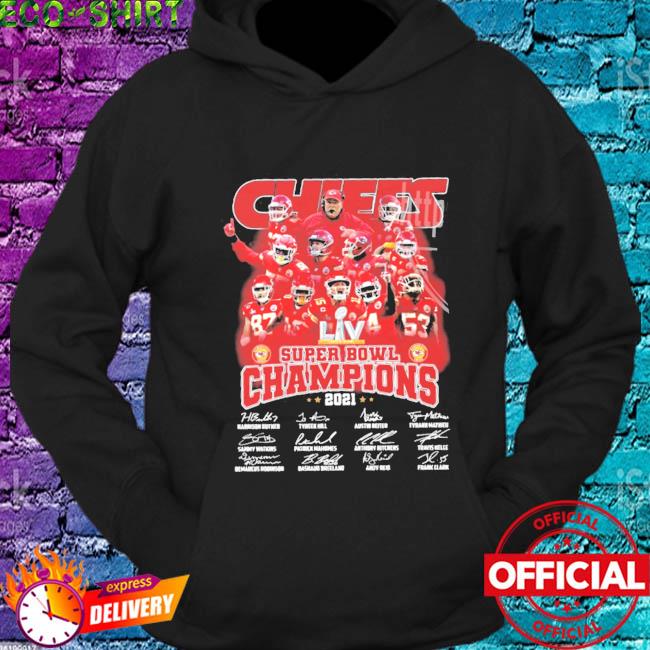 Kansas City Chiefs Super Bowl Champions signatures 2021 shirt, hoodie,  sweater and long sleeve