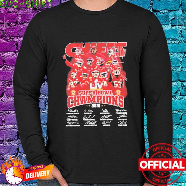 Kansas City Chiefs Super Bowl Champions signatures 2021 shirt, hoodie,  sweater and long sleeve