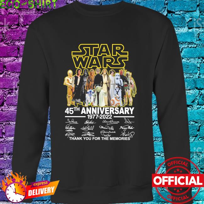 Star Wars 46th 1977-2023 Anniversary Thank For The Memories Tshirt Men 