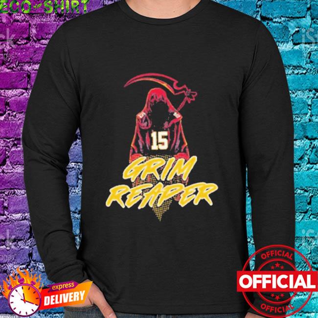 Patrick Mahomes when it's grim be official when it's grim be the grim  reaper shirt, hoodie, sweater and long sleeve