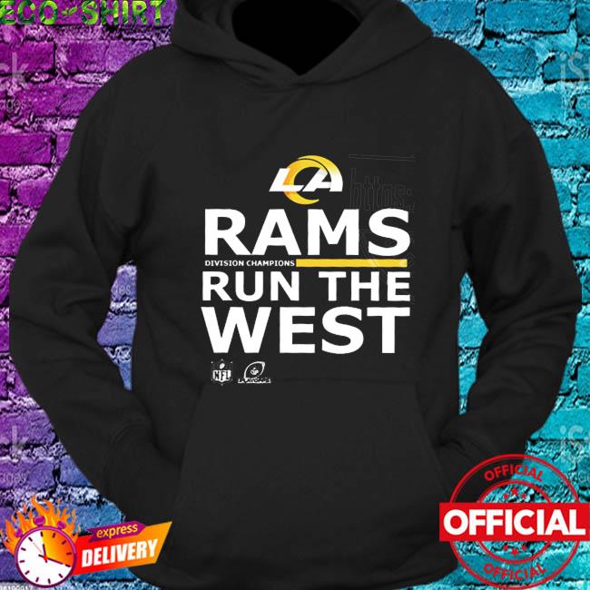 Run the west los angeles rams 2022 nfc west division championship shirt,  hoodie, sweater, long sleeve and tank top