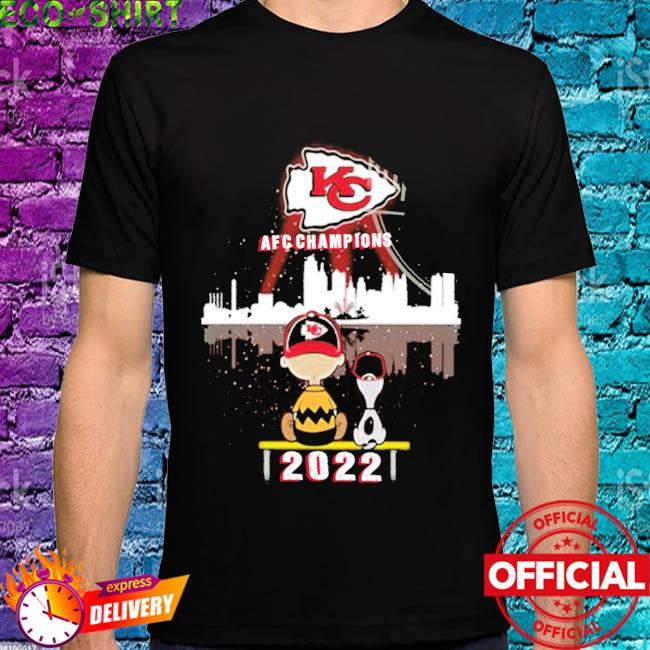 Official Snoopy and charlie brown Kansas city Chiefs 2022 afc champions  shirt, hoodie, sweater, long sleeve and tank top