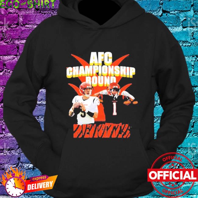 Joe Burrow And Ja'Marr Chase AFC Championship Round Bengals Shirt -  Q-Finder Trending Design T Shirt