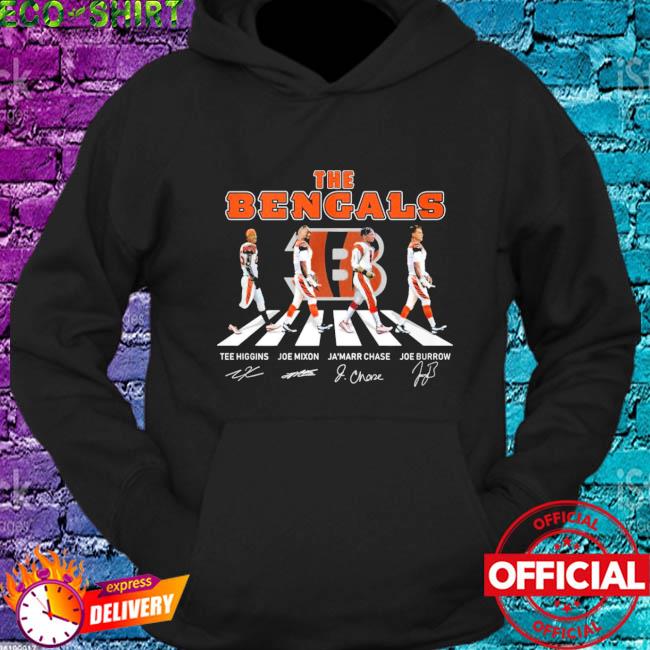 Hot The Bengals Joe Burrow Joe Mixon Ja'marr Chase Tee Higgins Abbey Road  Shirt, hoodie, sweater, long sleeve and tank top