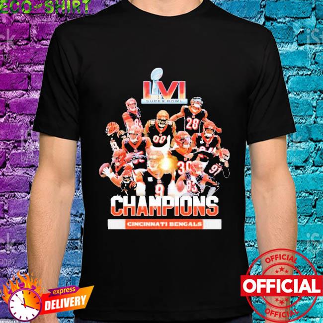 Team football Cincinnati Bengals LVI Super Bowl Champions shirt