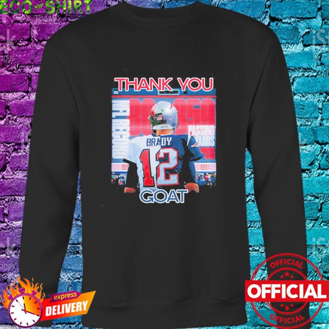 Tom Brady Shirt Thank You 12 Goat Tee - Bugaloo Boutique