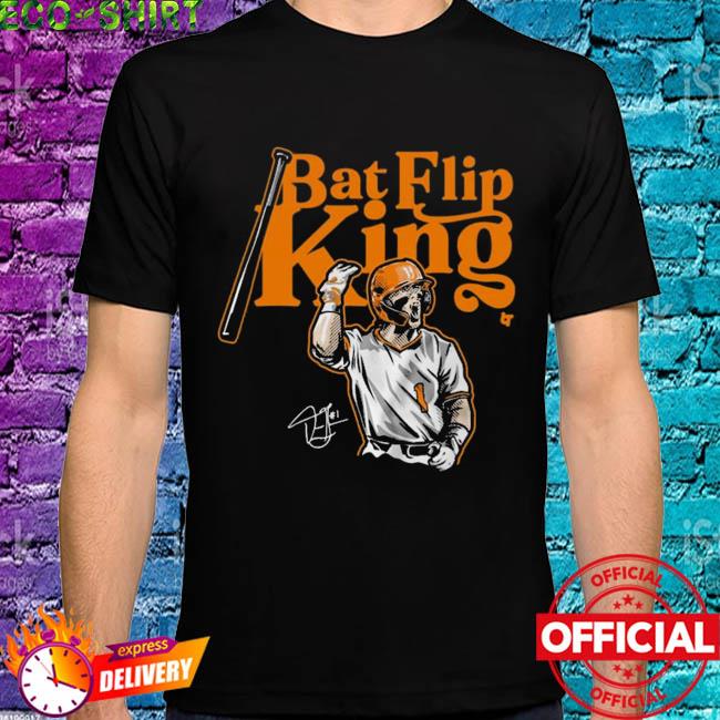 Buy now: Tennessee Vols baseball Drew Gilbert, Bat Flip King T-Shirt -  Rocky Top Talk