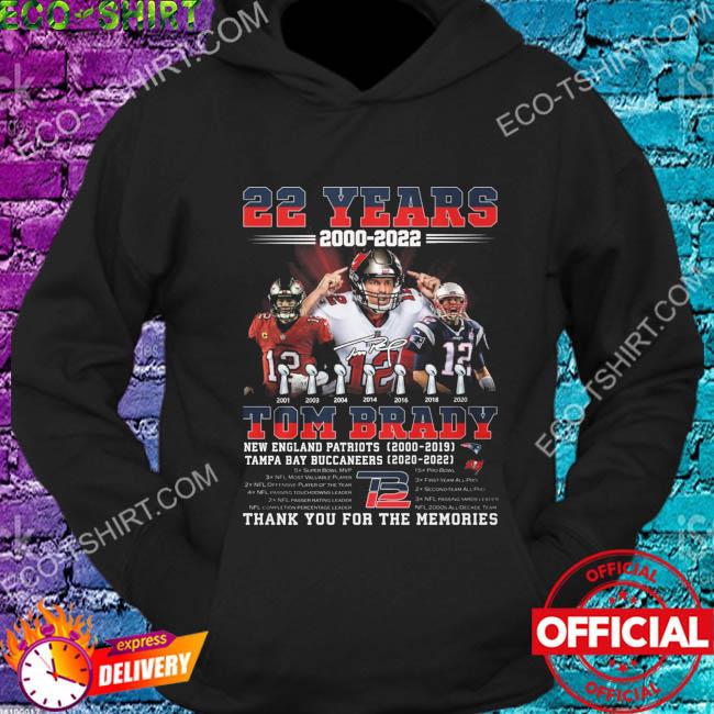 Thank you Tom Brady new england Patriots 2000 2019 tampa bay buccaneers  2021 2022 shirt, hoodie, sweater, long sleeve and tank top