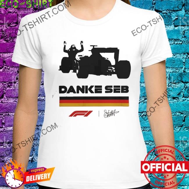 Formula 1 sebastian vettel danke seb signature shirt