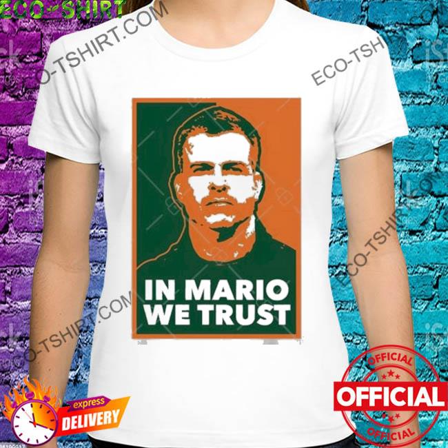 Jackson carver in Mario we trust shirt