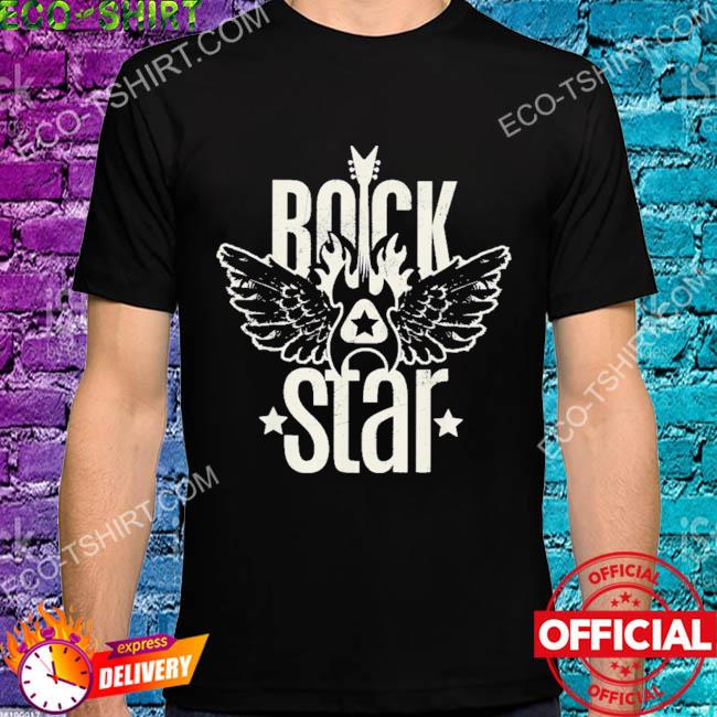 Rock star vintage for bass guitar player wings shirt