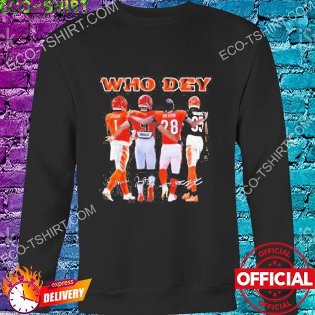 2022 Who Dey Cincinnati Bengals Signatures Men's Shirt, hoodie, sweater,  long sleeve and tank top