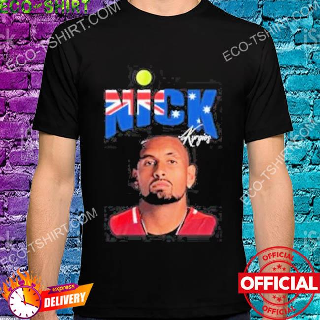 Nick kyrgios tennis england flag signature shirt