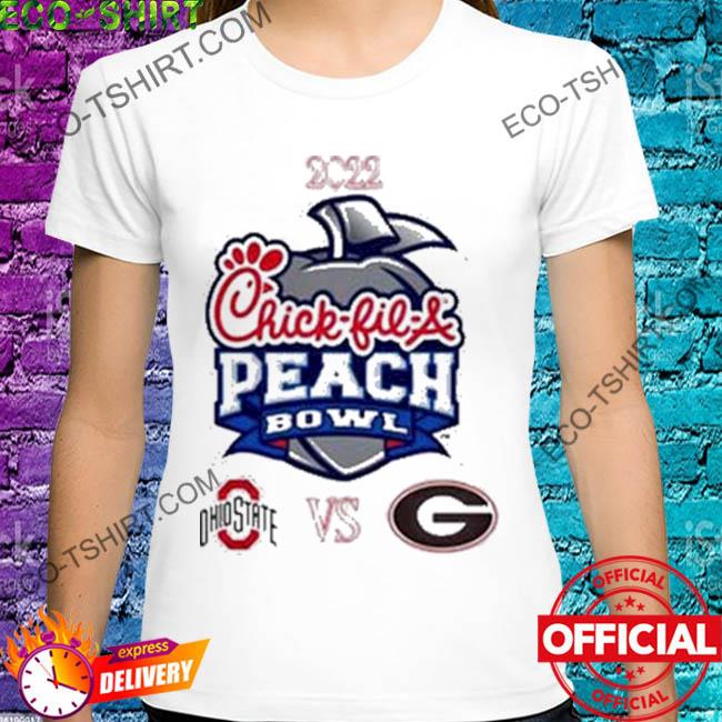 Ohio state university vs georgia bulldogs 2022 peach bowl apparel match-up shirt
