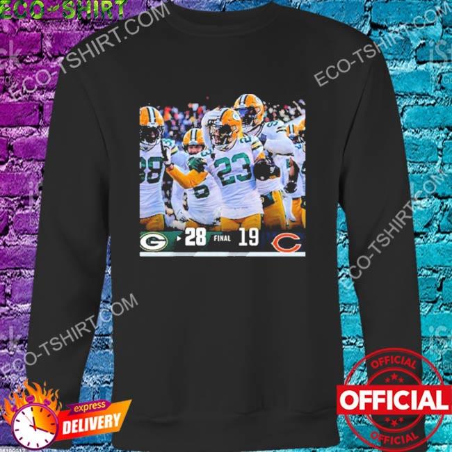 Original green Bay Packers 28 19 Chicago Bears NFL 2022 gameday matchup  final score shirt, hoodie, sweater, long sleeve and tank top