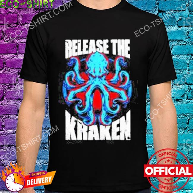 Release the kraken blue octopus shirt