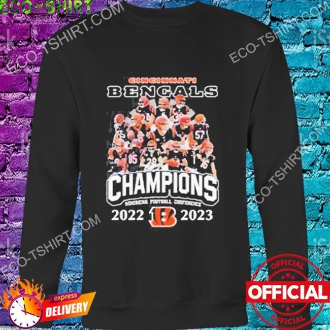 Cincinnati bengals 2022 2023 afc champions football shirt, hoodie