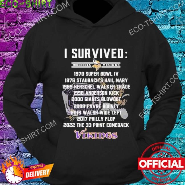 Minnesota vikings I survived 1970 super bowl iv shirt, hoodie, sweater,  long sleeve and tank top