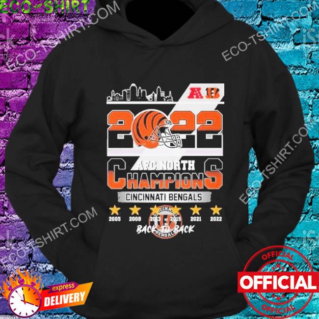 2022 AFC North Champions Cincinnati Bengals 2005-2022 Back to back shirt,  hoodie, sweater, long sleeve and tank top