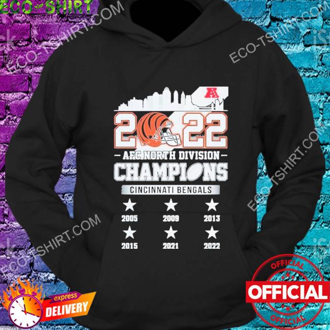 Cincinnati Bengals 2022 AFC North Division Champions Skyline Shirt, hoodie,  sweater, long sleeve and tank top