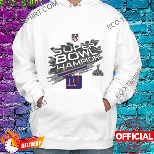 Eli Manning Wearing Super Bowl Champions New York Giants Hoodied Sweatshirt  - Tiotee