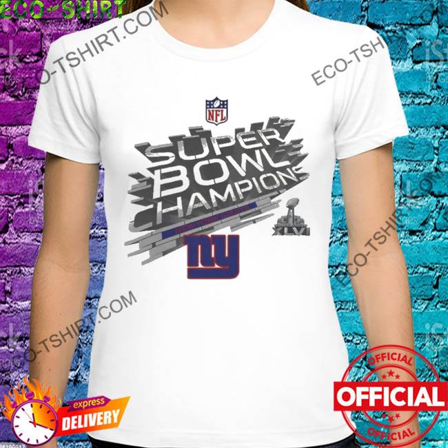 Eli Manning Wearing Super Bowl Champions New York Giants Shirt