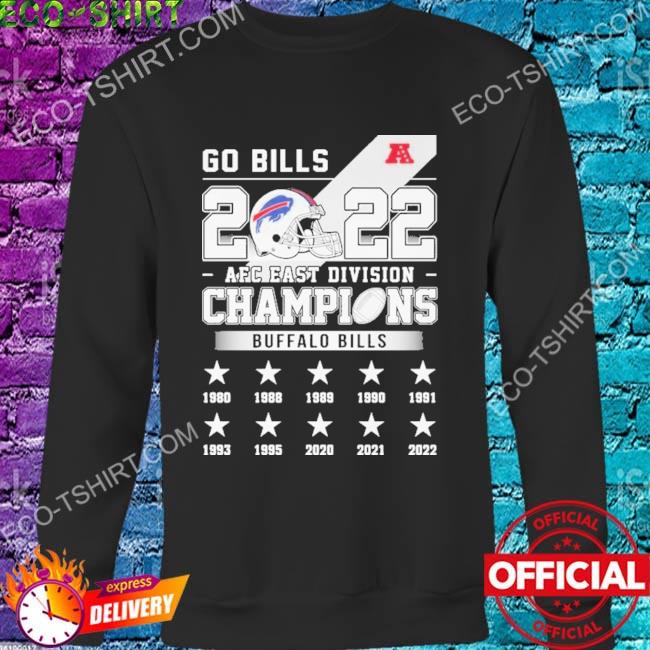 Official Go Bills 2022 AFC East Division Champions Buffalo Bills 1980-2022  shirt, hoodie, sweater, long sleeve and tank top