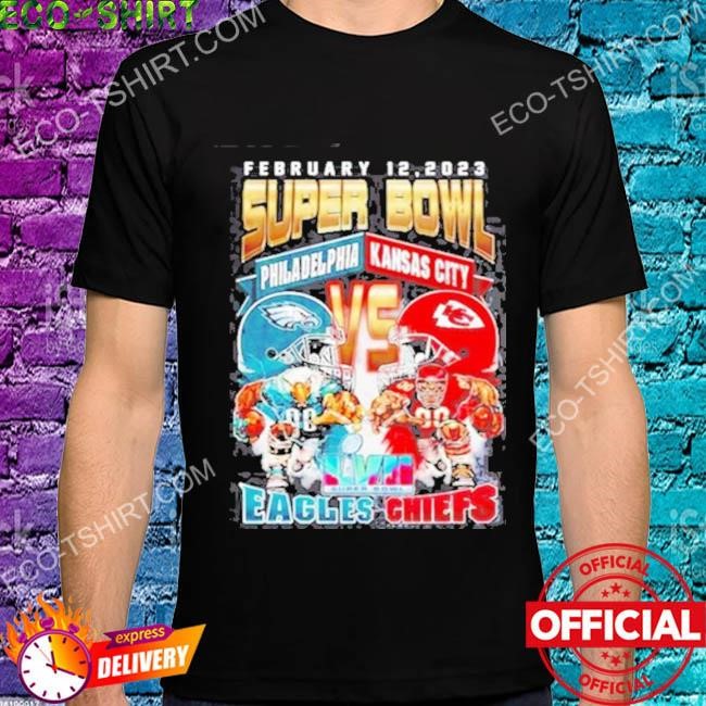 February 12 2023 super bowl Kansas City Chiefs vs Philadelphia eagles shirt,  hoodie, sweater and long sleeve