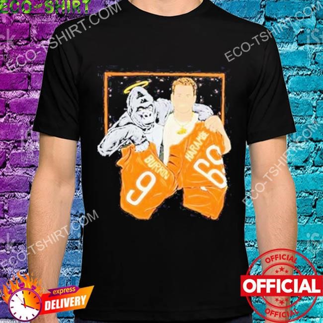 Joe burrow close with harambe the cincinnati bengals shirt, hoodie, sweater,  long sleeve and tank top