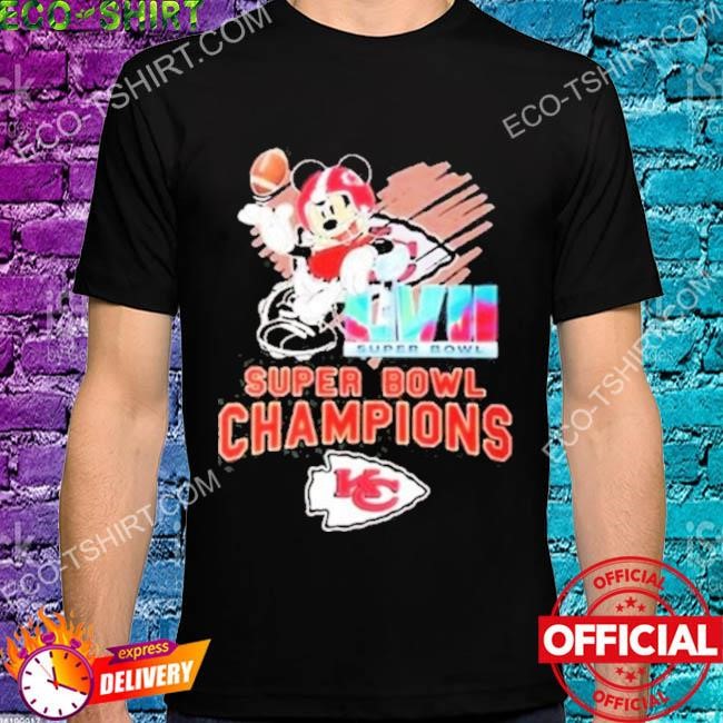 Mickey Mouse Kansas City Chiefs Super Bowl LVII 2023 Champions