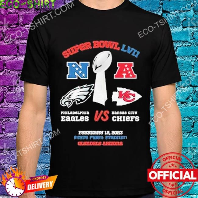 Kansas City Chiefs vs Philadelphia Eagles Super Bowl LVII 2023 poster shirt,  hoodie, sweater, long sleeve and tank top