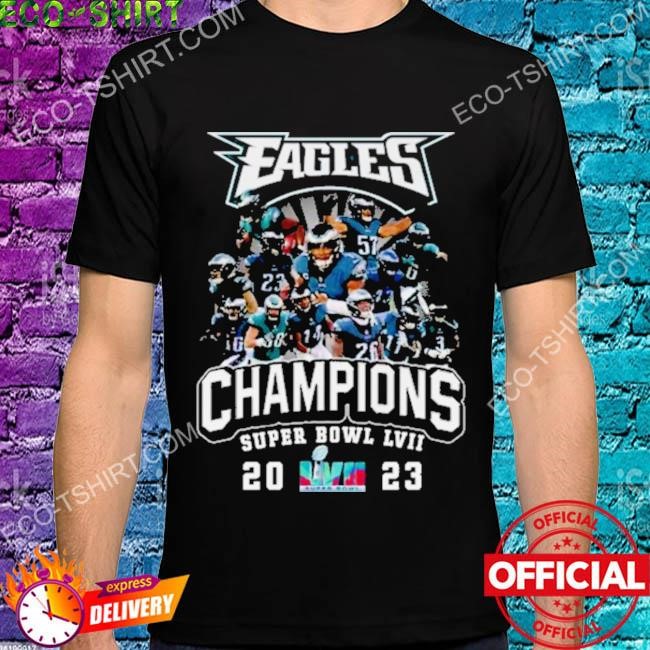 Philadelphia eagles team super bowl lvii 2023 champions shirt